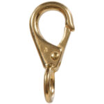 Hardware Essentials Round Fixed Eye Quick Snap Hook Brass (11/16" X 3-3/16")
