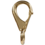 Hardware Essentials Round Fixed Eye Quick Snap Hook Brass (3/4" X 3-3/16")