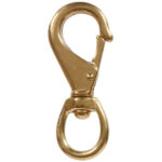 Hardware Essentials Round Swivel Eye Quick Snap Hook Brass (11/16" X 3-11/16")