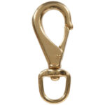 Hardware Essentials Round Swivel Eye Quick Snap Hook Brass (3/4" X 4-5/16")