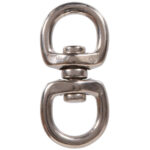 Hardware Essentials Double Round Eye Swivel Nickel (5/8" X 2-1/2")