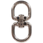 Hardware Essentials Double Round Eye Swivel Nickel (3/4" X 2-3/4")