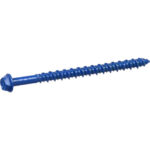 Blue Slotted Hex Washer-Head Tapper Concrete Screw Anchors (3/16" X 2-3/4")