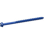 Blue Slotted Hex Washer-Head Tapper Concrete Screw Anchors (3/16" X 3-1/4")
