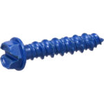 Blue Slotted Hex Washer-Head Tapper Concrete Screw Anchors (1/4" X 1-1/4")