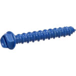 Blue Slotted Hex Washer-Head Tapper Concrete Screw Anchors (1/4" X 1-3/4")