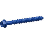 Blue Slotted Hex Washer-Head Tapper Concrete Screw Anchors (1/4" X 2-1/4")