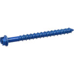 Blue Slotted Hex Washer-Head Tapper Concrete Screw Anchors (1/4" X 2-3/4")
