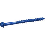 Blue Slotted Hex Washer-Head Tapper Concrete Screw Anchors (1/4" X 3-1/4")