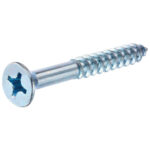 Zinc Flat Head Phillips Wood Screws (#14 X 3")