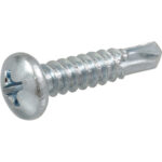 Zinc Pan Head Phillips Self Drilling Screws #8-18 X 3/4"