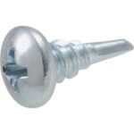 Zinc Pan Head Phillips Self Drilling Screws #10-16 X 1/2"