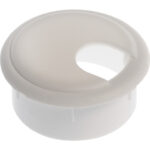 White Capped Computer Desk Grommet (2-1/2")