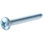 Zinc Pan-Head Phillips Sheet Metal Screws (#14 X 2")