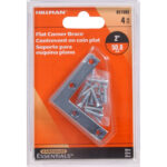 Hardware Essentials Flat Corner Iron Zinc (2" X 3/8")