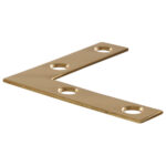 Hardware Essentials Solid Brass Flat Corner Brace Bright Brass (2")