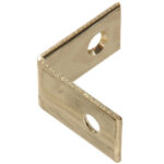 Hardware Essentials Solid Brass Flat Corner Brace Bright Brass (1")