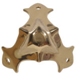 Hardware Essentials Solid Brass Decorative Corner Brace Bright Brass (7/16")