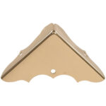Hardware Essentials Solid Brass Decorative Corner Brace Bright Brass (9/16")