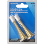 Hardware Essentials Spring Door Stop Brass (2 Pack)