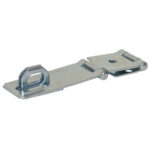Hardware Essentials Fixed Staple Double Hinge Safety Hasp Zinc (3-1/2")