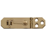 Hardware Essentials Solid Brass Decorative Hasp With Hook Bright Brass (3/4" X 2-3/4")