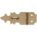 Hardware Essentials Solid Brass Decorative Hasp Bright Brass (5/8" X 1-7/8")