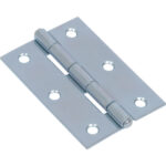 Hardware Essentials Light Narrow Door Hinge With Fixed Pin Zinc (3") 2 Pack