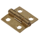 Hardware Essentials Light Narrow Door Hinge With Fixed Pin Brass (1")