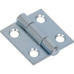 Hardware Essentials Light Narrow Door Hinge With Removable Pin Zinc (1") 2 Pack