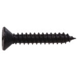 Hardware Essentials Flat Head Phillips Wood Screw Black (#12 X 1/4")