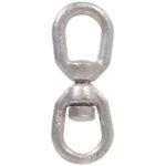 Hardware Essentials Forged Steel Double Round Eye Swivel Galvanized (5/16")