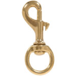 Hardware Essentials Round Swivel Eye Bolt Snap Brass (13/16" X 3-1/4")