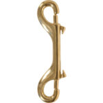 Hardware Essentials Round Fixed Eye Snap Hook Brass (4-1/8")