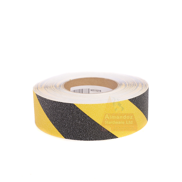NS5102YB.jpg No Skidding Anti Slip Yellow and Black Strip (2" X 60ft) - Image 1