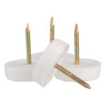 Plastic Slides With Pin (3/4 Inch) - White