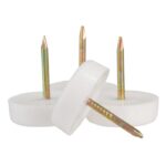 Plastic Slides With Pin (5/8 Inch) - White