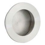 Circular Concealed Handle Flush Pull - Stainless Steel