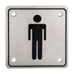 Men/Gents Sign Plate - Stainless Steel