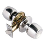 Malaga Keyed Entry Door Knob Lockset - Satin Stainless Steel