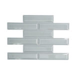 Emser Kinetic 12x12 Inch Gray Glossy Ceramic Brick Look Wall Tile