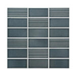 Emser Nagara 12x12 Inch Navy Gloss Ceramic Mosaic Wall Tile