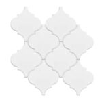 Emser Morocco 10x12 Inch White Arabesque/Baroque Mosaic Wall Tile